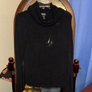 New York & Company Black Cowl Neck Sweater